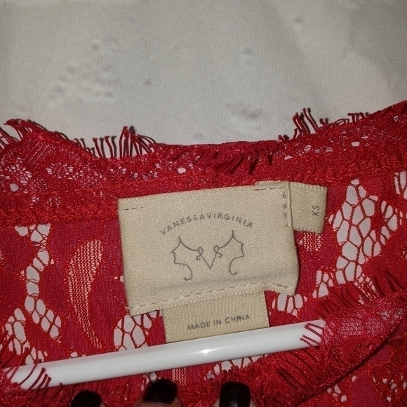 🧡VANESSA Virginia Anthropologie Lace Blouse - Picture 2 of 4
